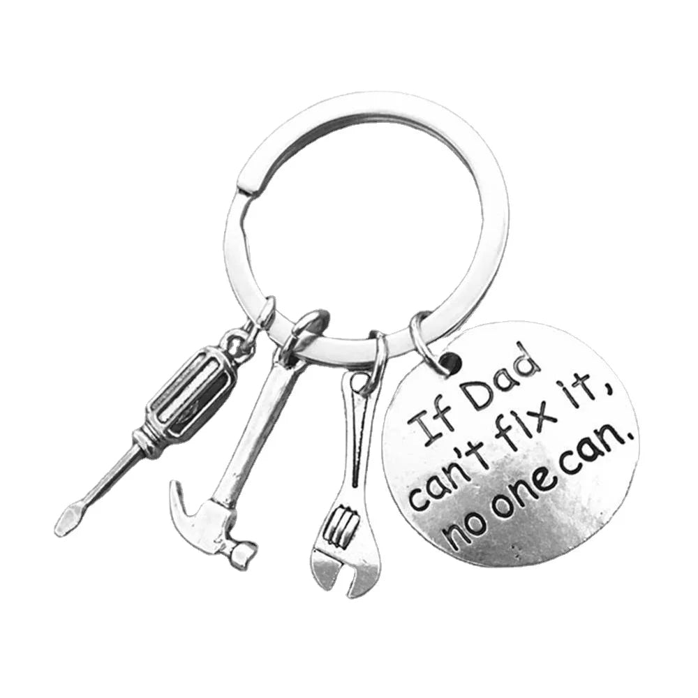 If Dad Can't Fix It No One Can Hand Tools Keychain Daddy Key Rings Gifts for Dad Fathers Day Father Key Chain Accessories