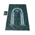 Competitive Edge 100% Nylon Travel Muslim Prayer Mat Abstract Patterned Rubber Backing Stain Resistant Machine Made