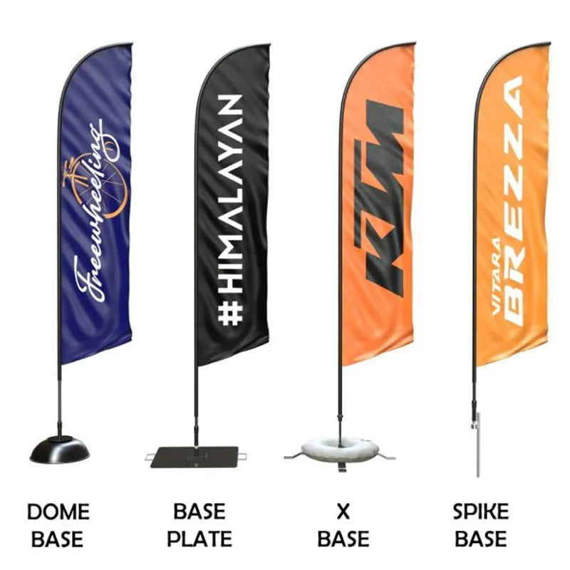 Promotional 2024 Knitted Polyester Outdoor Using Custom Design Printing Logo Feather  Flag Banner Teardrop Beach Flag