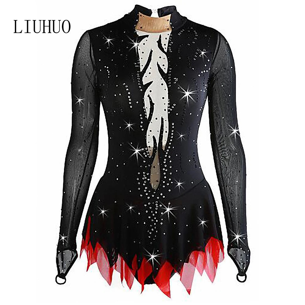 Hot-sale Peromance Wear  Wholesale Figure Dancer Costumes Skating Dress for Sale Skating Dance Competition Costumes