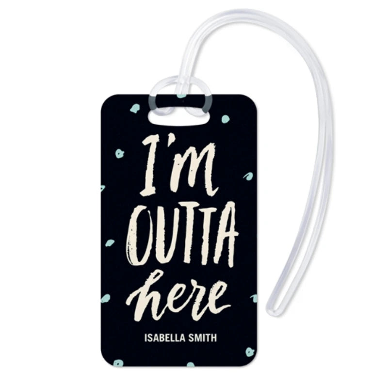 Personalised Custom UV Print Airline Cruise Suitcase Travel Bag Tag Blank PVC Hard Plastic Luggage Tags With Plastic Loop Rope