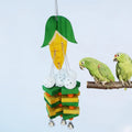 Purple Eggplant Bird Toy From Vegetable Series Wooden Corn Parrot Pet Toy with Chewing Teeth