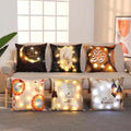 EID Mubarak LED Light Cushion Cover Ramadan Pillow Case Home Decorative Throw Pillow Cover for Hotel Ramadan Decoration