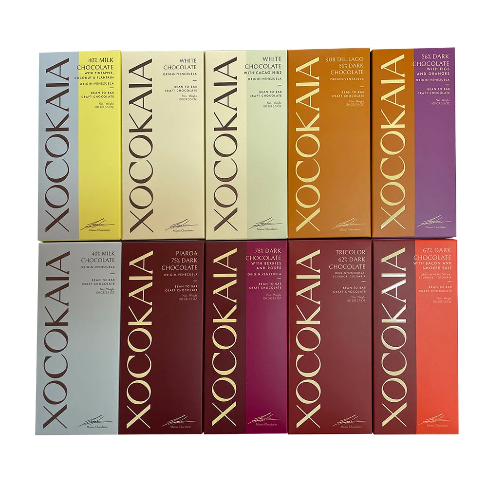 Custom Biodegradable Chocolate Bar Gift Packaging Boxes Both Sides Printed Envelope Shape 350gsm Cardstock for Food Use