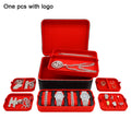 Custom Wholesale Pu Leather Travel Portable Jewellery Storage Boxes Multifunctional Large Zipper Luxury Jewelry Organizer Box
