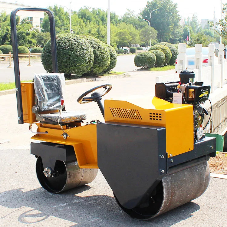 Road Machinery Double Single Drum Vibrating Vibratory Asphalt Ride on Mini Compactor Road Roller Compactor
