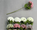 O-09021 Hot Sale Single Head Wedding Decor Bulk Large Big Faux Hydrangeas Artificial Silk Floral White Artificial Hydrangea