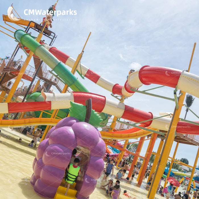CMWaterParks Children Aqua Fun Water Park with Fiberglass Water Slide Amusement Equipment