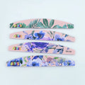 ZIRI Custom LOGO Half Moon Nail File High Quality Korean Sanding Paper Waterproof Double-Sided Emery for Nail Care Pink Color