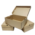 Wholesale Packing Corrugated Foldable Carton Box Cardboard Shipping Boxes Stackable Shoe Storage Boxes Custom logo