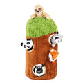 2023 Hot Factory Selling Hide and Seek Dog Toy Tree Hole Squirrels Owl Pet Toys Plush Squeaky Dog Chew Toy