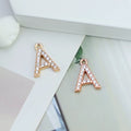 8*12MM Jewelry Fashion Exquisite Diamond Letter Series New 18K Gold Plated Pendant