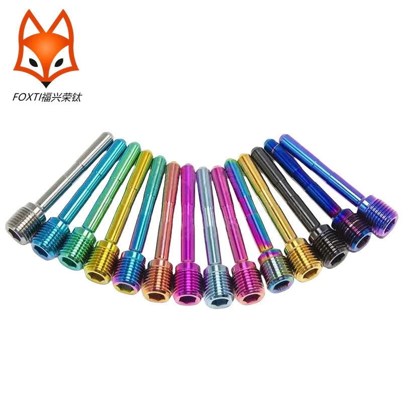 Customized 12 Colorful Titanium Brake Caliper Pad Pin Screw Bolt Grade 5 Ti6Al4V for NISSIN 4R/4RR Motorcycle Metric Inch