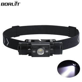 Boruit Rechargeable Head Light 18650 Battery Led Light 6 Modes Headlamp Ipx6 Waterproof Headlight