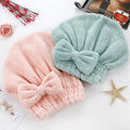 Women Coral Fleece Super Absorbent Quick Hair Drying Hat Bath Saunas Spa Hair Cover Hair Speed Dry Bathing Hat Towel Shower Cap