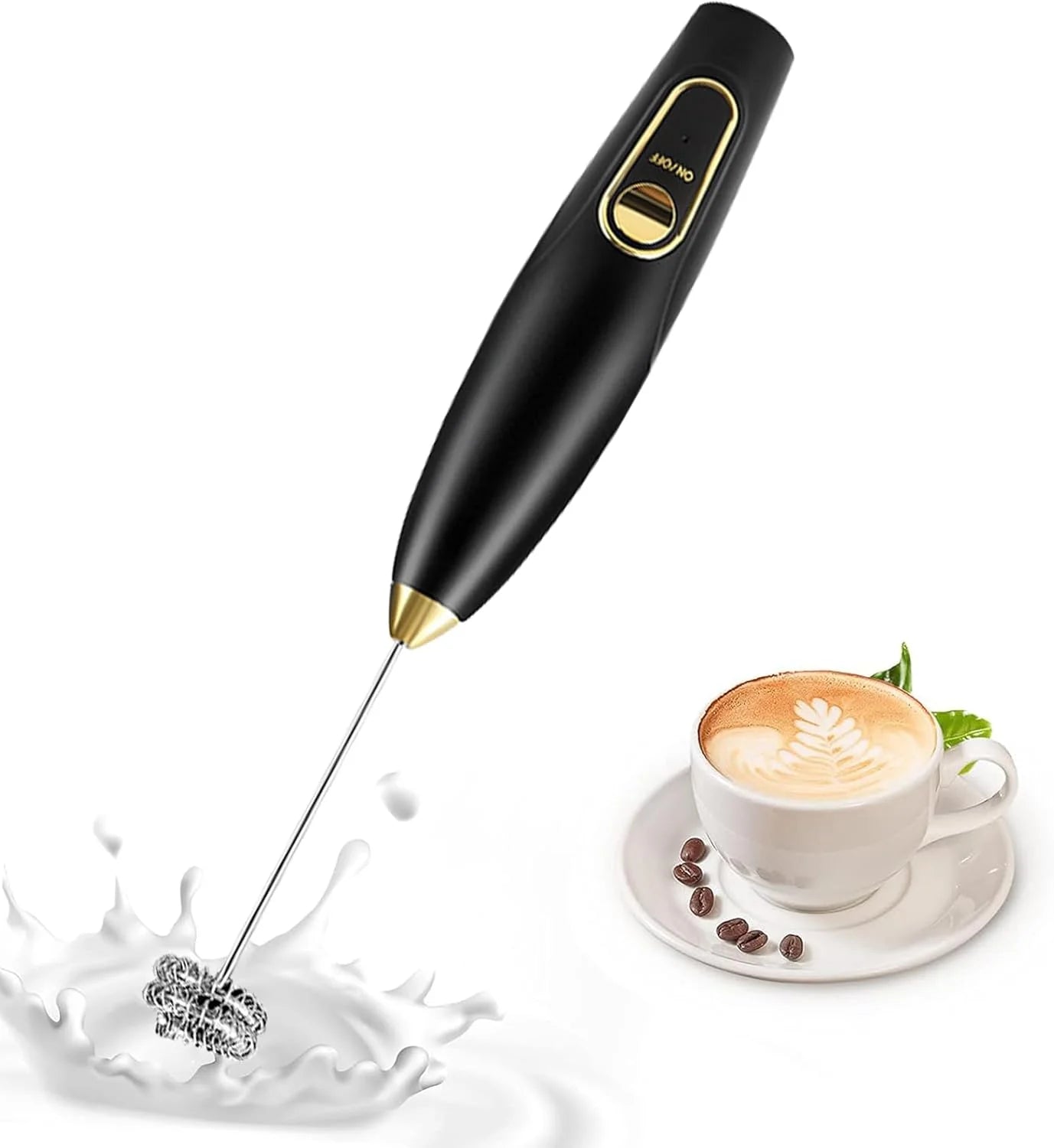 2024 Best Selling Portable Handheld Battery Operated Coffee Milk Powerful Mini Electric Milk Frother
