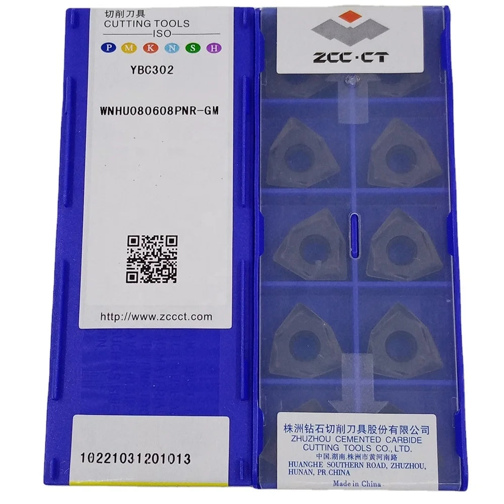 ZCC CT WNHU080608PNR-GM YBC302 YBD152 YBM253 Indexable Milling Cutter Lathe Carbide Inserts CNC Cutting Tools MOQ: 10pcs