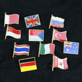 Custom Country Flags Printed Enamel Pin Metal Lapel Pins for Clothes