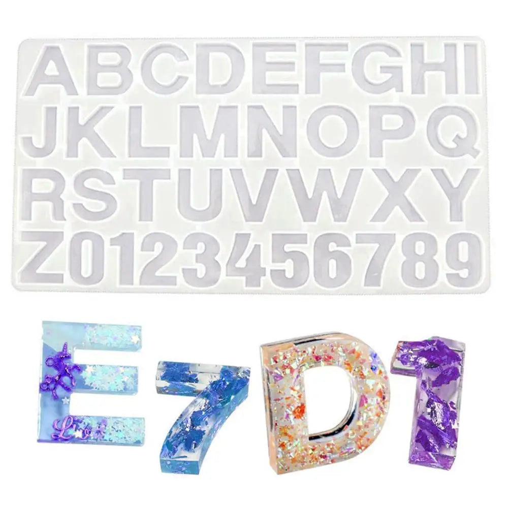 Online New Product Ideas Cake Tools DIY 26 English Crystal Epoxy Alphanumeric Mold Alphanumeric Molds