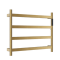 Towel Warmer Wall Mounted 4 Bars Electric Brushed Gold Stainless Steel Heated Towel Racks for Bathroom