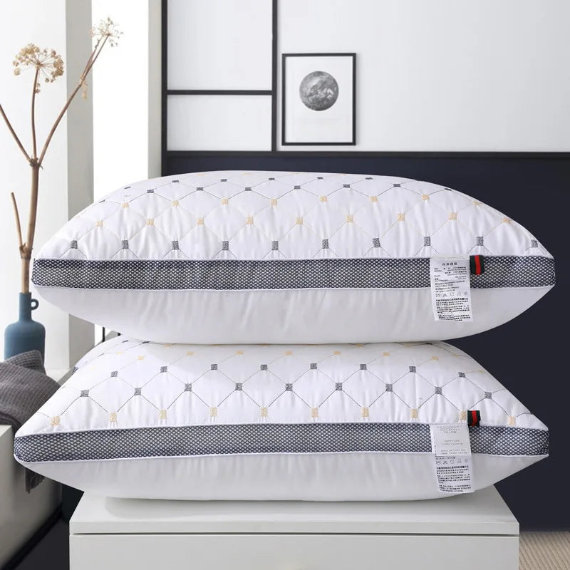 Manufacturers Spot Feather Pillow Wholesale 48x74cm Guest House Hotel Sleeping Pillow Core Hotel with Lace Pillow Core