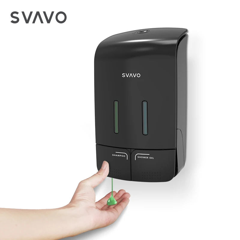 New Double Bottle Manual Liquid Soap Dispenser for Shampoo and Body Wash 500ML*2 Dispenser for Bathroom