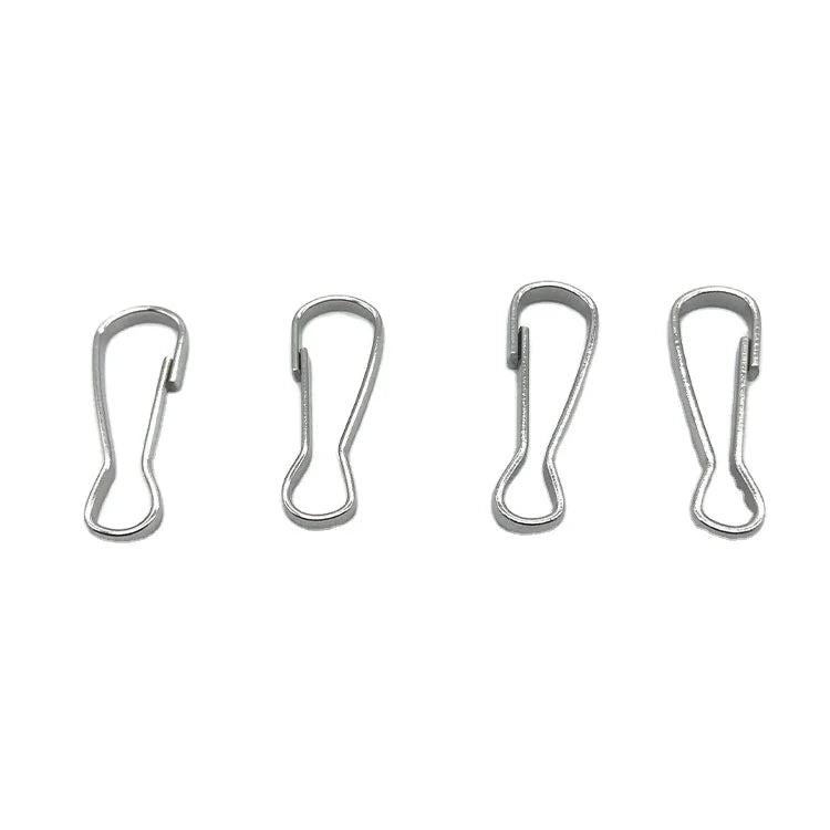 Silver Tone Stainless Steel Spring Clip Snap Hook Lanyard Fastener for Mining Use