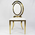 Wholesale Price Modern Titanium Gold Design Round Back Crescent Chairs for Events and Party Used