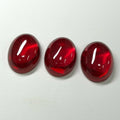 Synthetic Ruby Red 5# Oval 10x14mm Gemstones Flat Bottom Corundum Cabochon
