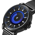 SINOBI New Creative Sports Quartz Watch Men Miyota Movement Waterproof Leather Alloy Glass Dial
