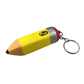 Wholesale Stress Pencil Key Ring PU Foam for Hospitals Sports Ball Promotional Gifts SKR021 Pencil Shape Stress Ball Keychain