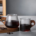 Italian Style Hanging Ear Wood Handle Glass Milk Mug Modern Design Back to School