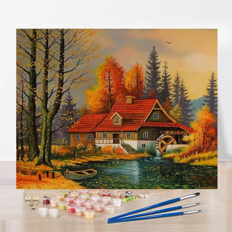 DIY Paintings Wholesale Painting Number Custom Landscape Adults Handpainted Paint by Numbers Kits
