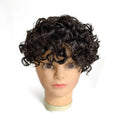 Curly Style Fine Mono Lace Base Male Natural Remy Human Hair Wavy Men Toupee