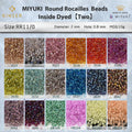 Miyuki Round Rocailles 11/0 Beads 2 mm [14 Color Inside Dyed Secend Series]10g Pack