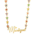 QIUHAN Mixed Color Enamel Nameplate Bracelet Stainless Steel Custom Name Butterfly Necklace