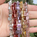 Natural Shell Beads 10mm Electroplating Colorful Mother of Pearl Beads for Jewelry Making Handmade Diy Bracelet Accessories