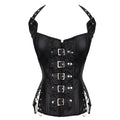 Hot Sale Tummy Control Steampunk Corselet Boned Halter Lingerie Women Sexy Waist Shaper Corset Bustier