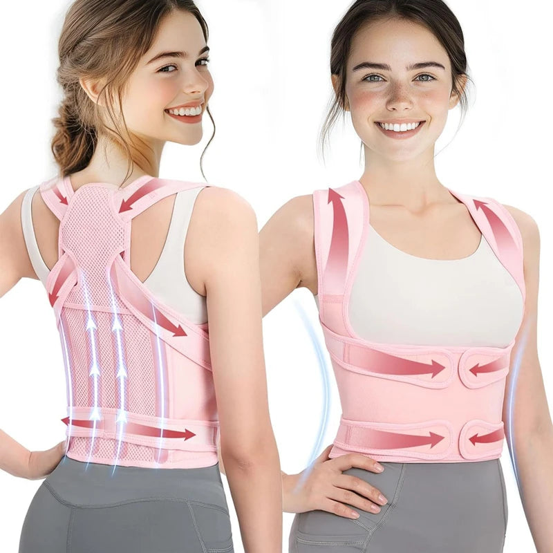 Back Brace Posture Corrector for Women Men Adjustable Shoulder Straightener Full Upper & Lower Back Support Pain Relief