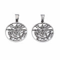 Pandahall 20 Pcs Religion 201 Stainless Steel Pendants with Snap on Bails Tetragrammaton Pentagram Wiccan Pendant