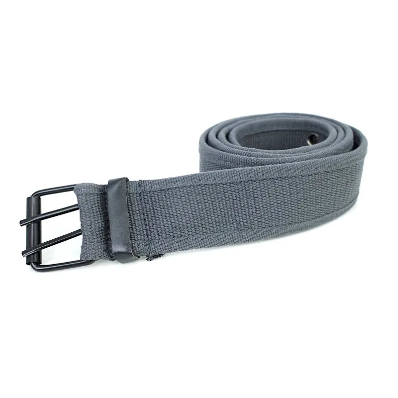 3.8cm Custom OEM Unisex Canvas Fabric Web Woven Polyester Plain Webbing Belt with Iron Buckle in Fabric Belts Accessories