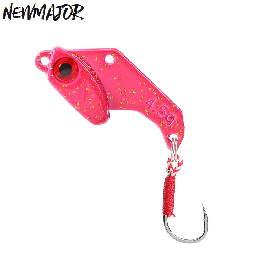 NEWMAJOR Vibra Lure 2.5g/4.5g Multi-Color Hard Casting Sinking Lures Sequins Printed Condition for River Saltwater Fish Fishing
