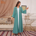 U1502 New Trendy Modest Muslim Maxi Dress Abaya Fancy Eid Ramadan Dubai Kaftan