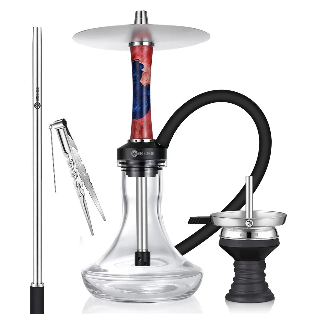 Yimi Hookah Wooden Hukah Resin Russian Hookah Luxury With Shisha Accessories