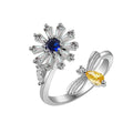 In Stock 925 Sterling Silver Casual Rings for Ladies Romantic Rhodium Plated Wedding and Party Jewelry