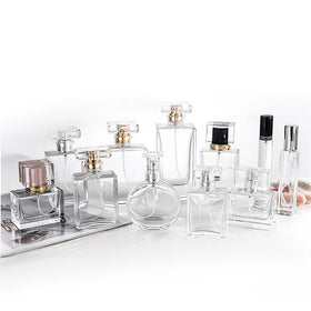 Stock Perfume Bottle Glass Multi-specification Transparent Spray Glass Perfume Bottle