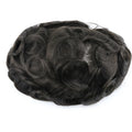 100% Virgin Brazilian Remy Hair 8 Inches Natural Wave Men's Breathable Toupee Wig