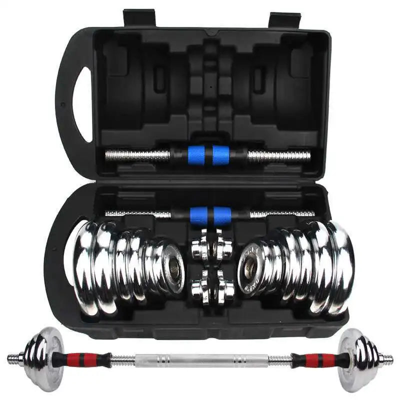 Custom Logo for CrossFit Barbell Weights 15kg Adjustable Gym Cast Iron Chrome Dumbbell Set for Home Use