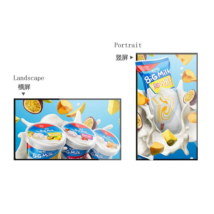 Super Thin Slim Bezel UHD 55 Inch LCD LED TFT Monitor WIFI Network Android Display TV for Advertising Signage 400nit 700nit