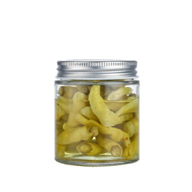 Low Price Transparent Round 100ml-500ml Glass Mason Jars with Aluminum Cap Custom Logo Honey Sugar Snack Chewing Gum Storage